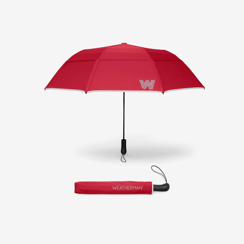 Collapsible Umbrella, Red, hi-res
