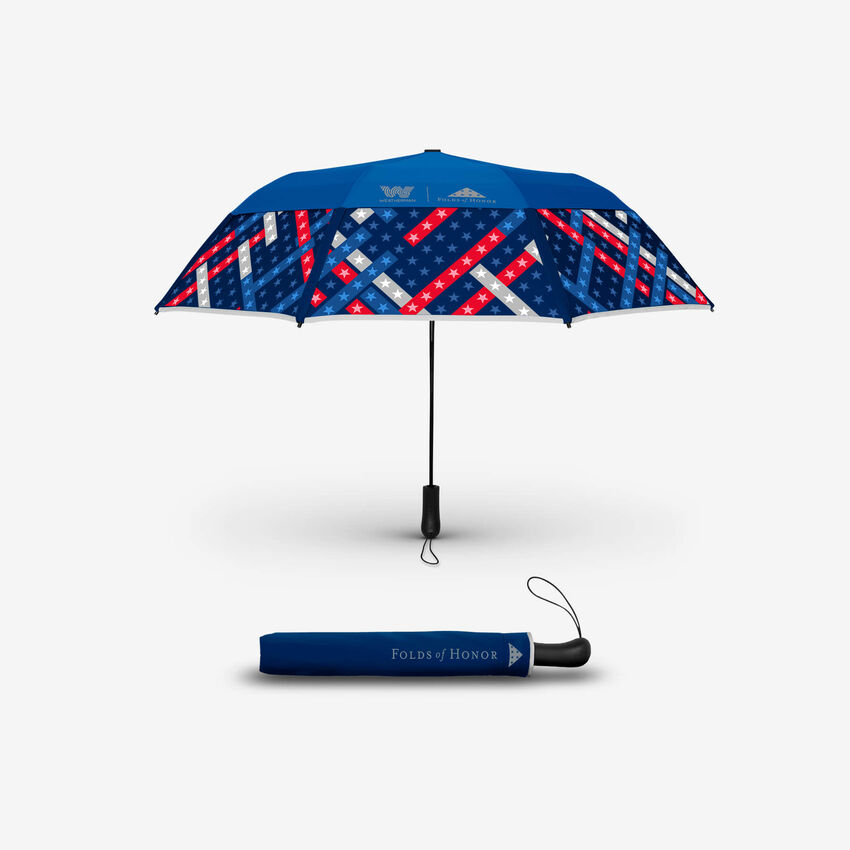 Folds of Honor Collapsible Umbrella Freedom, , hi-res