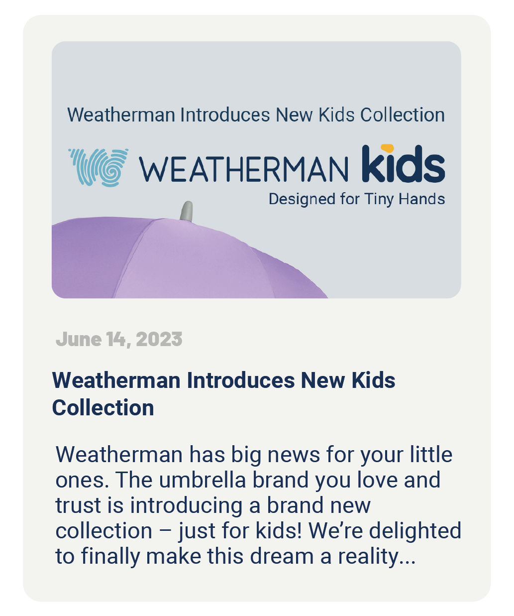 Weatherman Kids Collection